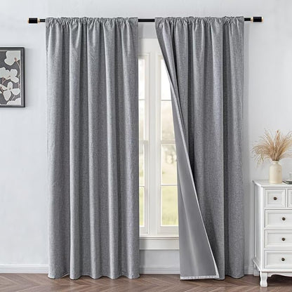 IGEMAEVE 100% Blackout Curtains 108 Inches Long - Image 2