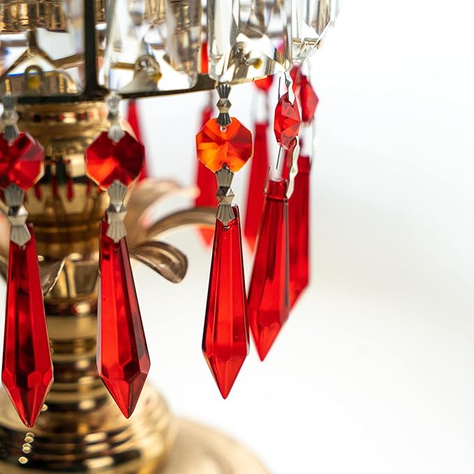 HDCRYSTALGIFTS 30pcs 55mm Multi-Color Crystal Icicle Pendant Chandelier Prisms Drops Lamp Candle Holders Curtain DIY Parts