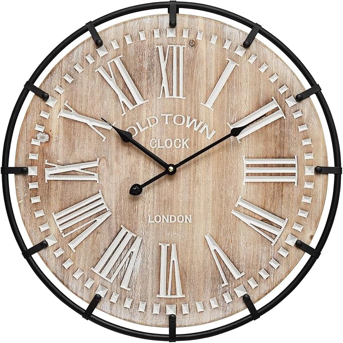 24 Inch Large Farmhouse Wall Clock - Image 7