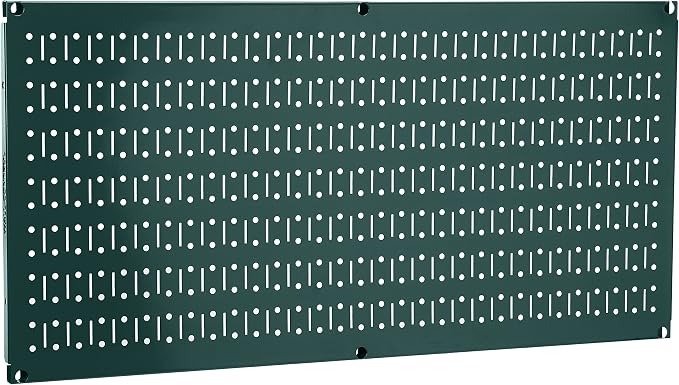 Wall Control Pegboard 16in x 32in Horizontal Green Metal Pegboard Tool Board by Wall+Control