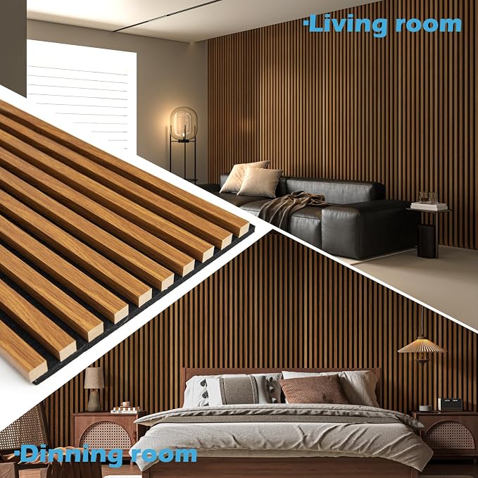 Art3d 4-Pack 108" x 12" Acoustic Wood Panels - Image 3