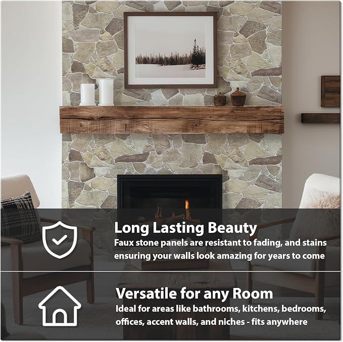 CONCORD WALLCOVERINGS ™ 5 Pack 3D Faux Brick Wall Panels, Lightweight 38.7" x - Image 5