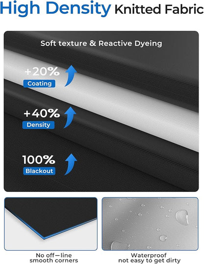 Sumobaby Blackout Curtains Portable 51"x63", No Drill Black Out Window Cover - Image 7