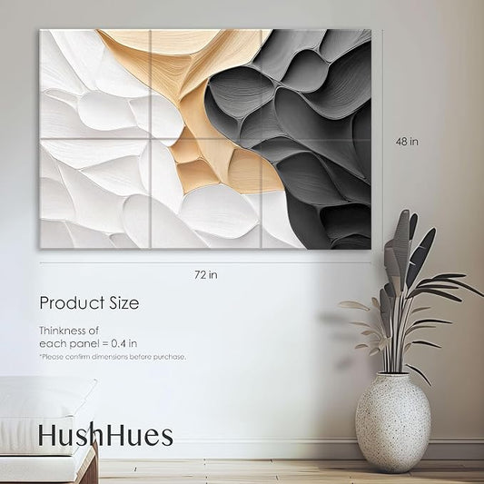 6-Pack Acoustic Wall Panels 72x48 Inches Decorative Sound Absorbing Panels- - Image 2