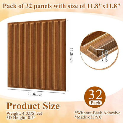 Nuanchu 32 Pcs 3D Wall Panels for Interior Wall Decor, 32 Sq. ft Coverage - Image 2