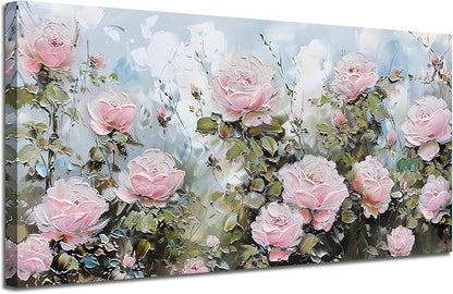 Ardemy Flower Wall Art Canvas Art Wall Decor, Floral Painting Textured Picture - Image 2