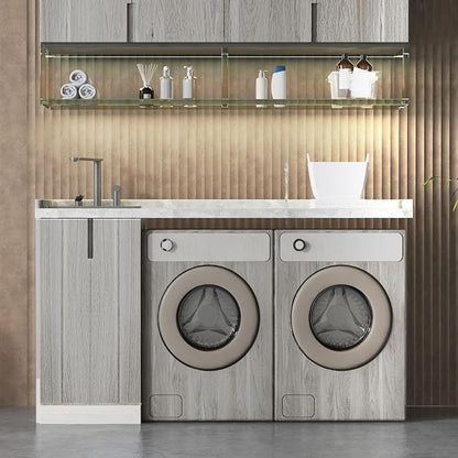 Light Wood Contact Paper for Cabinets Wood Grain Vinyl Wrap Grey Wood Wallpaper - Image 8