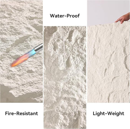 OUZUGIE 4 PCS Faux Stone Wall Panel 47.2’’ x 23.6’’ Interior Exterior Wall - Image 5