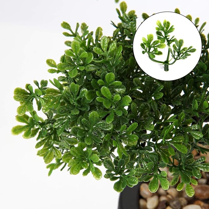 Artificial Bonsai Tree Juniper Faux Plants Indoor Small Fake Plants Decor with Ceramic Pots for Home Table Office Desk Bathroom Shelf Bedroom Living Room Farmhouse Decorations