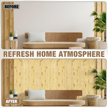 Natural Bamboo Wall Panel for Interior Wall Decor, Pole Wrap Wainscoting - Image 5