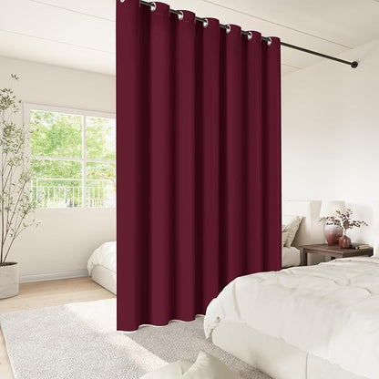 ChrisDowa Room Divider Curtain 84 Inches Long, Wide Blackout Sliding Door - Image 2