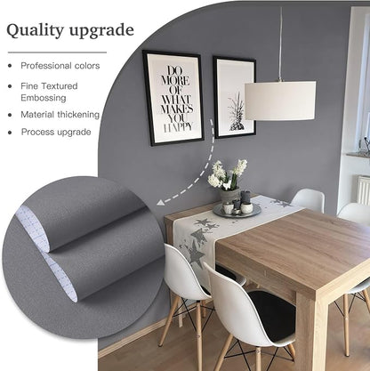 Dimoon 17.7''x118'' Peel and Stick Wallpaper Grey Contact Paper - Image 6