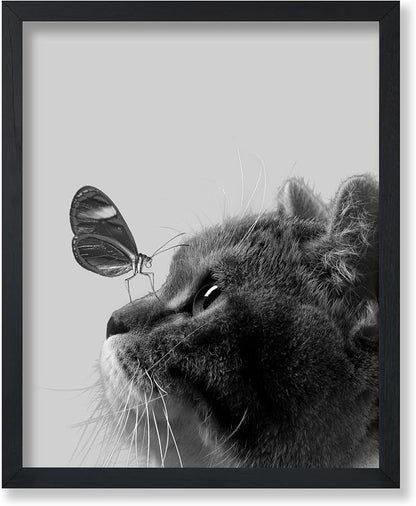 Poster Master Butterfly on Cat Print by PosterMaster