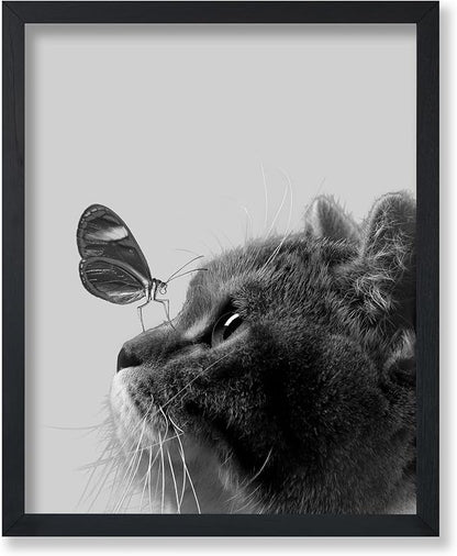 Poster Master Butterfly on Cat Print by PosterMaster