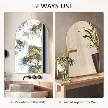 Arched Bathroom Mirror for Wall, HD Glass Over Sink for Bathroom - Image 6