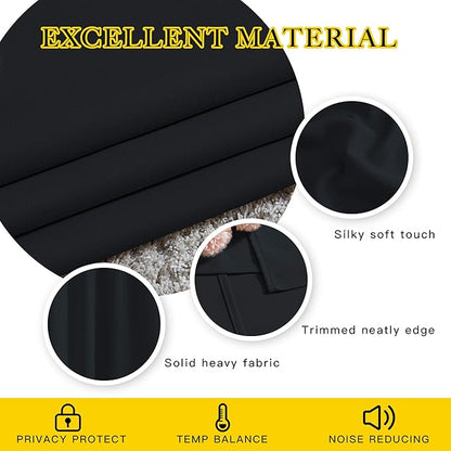 NICETOWN Black Out Dooway Curtain 80 inches Long, Grommet Thermal Insulated - Image 4