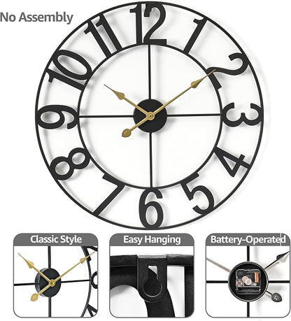 Sorbus Large Wall Clock for Living Room Decor - Image 4
