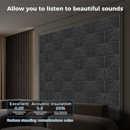 50 Pack Bulk Self-Adhesive Soundproof Wall Panels, 1.2lb/ft³ High Density - Image 2