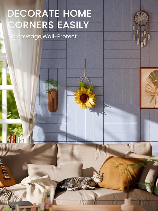 Bumusty Large Cork Board Alternative-36 x 24" Felt Bulletin Board Tiles - Image 4