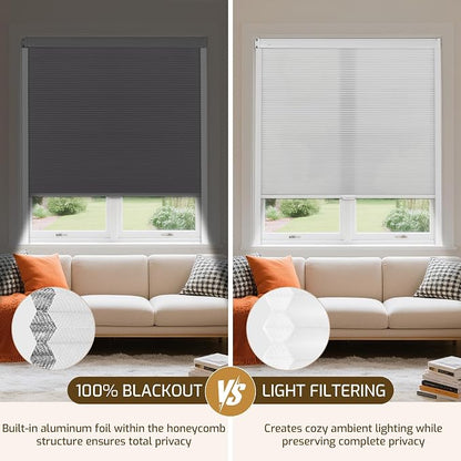 Grandekor No Drill No Tools Cordless Cellular Shades, UV Protection Privacy No - Image 7