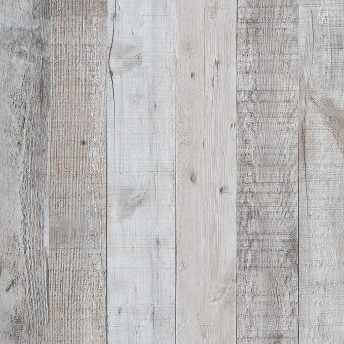 Wenmer Grey Wood Peel and Stick Shiplap Wallpaper by WENMER