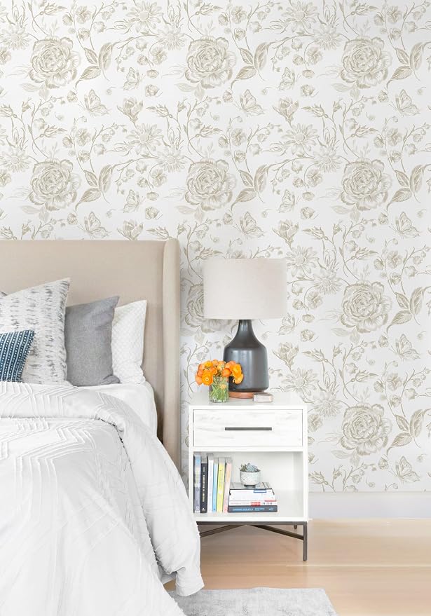 Yasinet Peel and Stick Wallpaper Vintage Floral Wallpaper Boho Floral Contact - Image 3