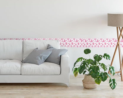 FLFK Pink Heart Wallpaper Border - Image 6