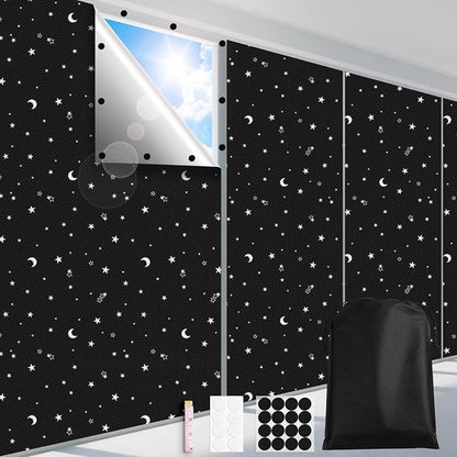 FADOTY 100% Blackout Window Cover Film, Portable Black Out Curtains by FADOTY