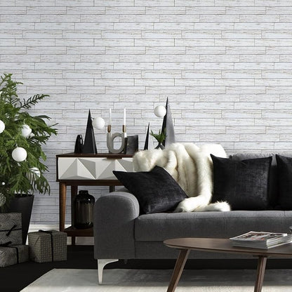 COMSTICKC Peel and Stick Faux Wood Wall Sticker Wall Panels, Not Real Wood - Image 2