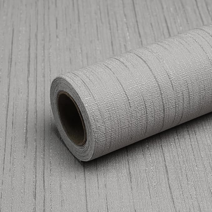 Grey Grasscloth Wallpaper Peel and Stick Wallpaper Texture Contact Paper by Qianglive