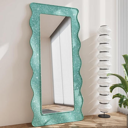 CRE8TIVE 8"x354" Light Teal Glitter Wallpaper Border Peel and Stick Wall Border - Image 5
