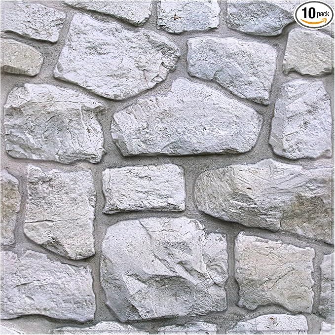 3D Faux Stone Wall Panels Peel and Stick, Stone-Look Textured Wall Sticker by SMOOSTIKCDECOR