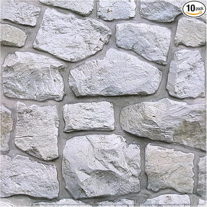 3D Faux Stone Wall Panels Peel and Stick, Stone-Look Textured Wall Sticker by SMOOSTIKCDECOR