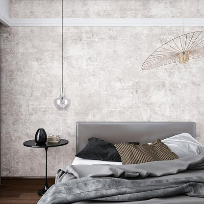 VEELIKE Neutral Concrete Wallpaper Peel and Stick Boho Concrete Contact Paper - Image 3