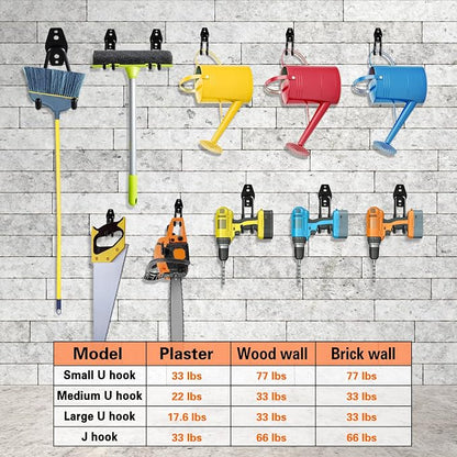 HUPBIPY 12 Pack Garage Hooks Heavy Duty Utility Steel - Image 5