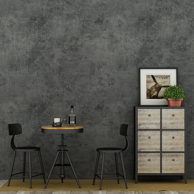 3yecao 31"×1181" Extra Wide Big Thickness Blue Grey Concrete Wallpaper Peel and - Image 9
