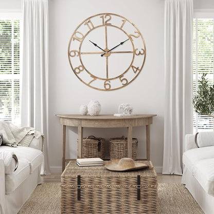 Large Wall Clock for Living Room Decor–48 Inch Silent Non-Ticking Modern - Image 2