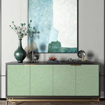 Abyssaly Green Peel and Stick Wallpaper Embossed Silk Textured Wallpaper 15.7" - Image 8
