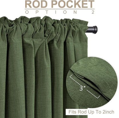 100% Blackout Shield Linen Blackout Curtains - Image 4