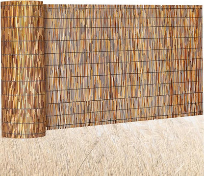 Barydat 1 Pcs 3 x 30 ft Reed Fence Roll, 85% Shade Bamboo Privacy Screen by home