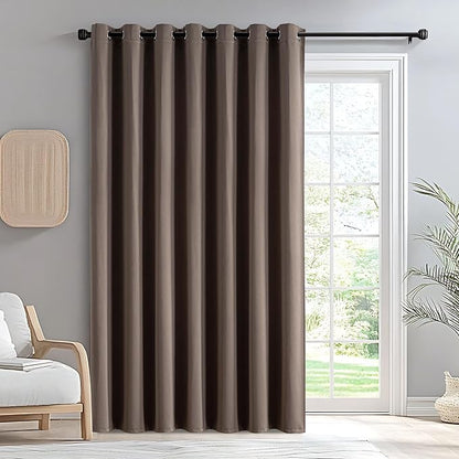 IGEMAEVE Blackout Sliding Door Curtains 84 Inch Length, Extra Wide Room Divider by IGEMAEVE