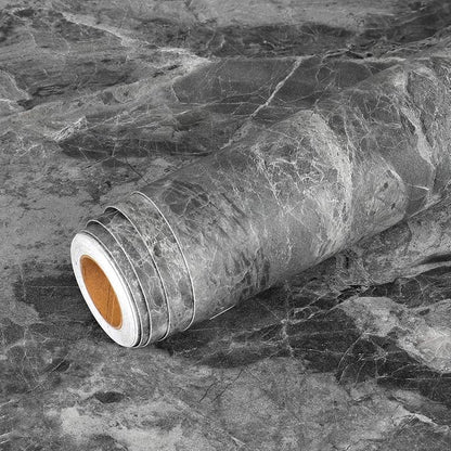 Livelynine Charcoal Concrete Wallpaper Peel and Stick Grey Contact Paper by Livelynine