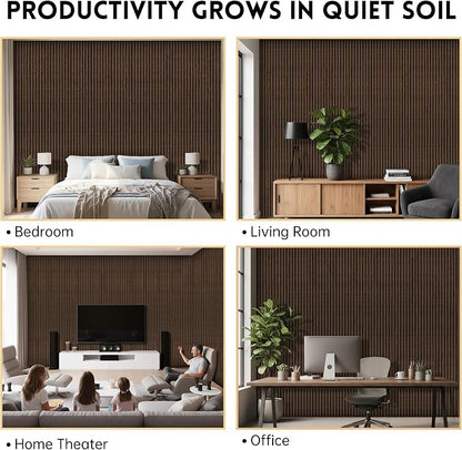 4 Pack Wood Panels for Wall, 106.3" × 11" Wood Slat Acoustic Panels for Wall - Image 8