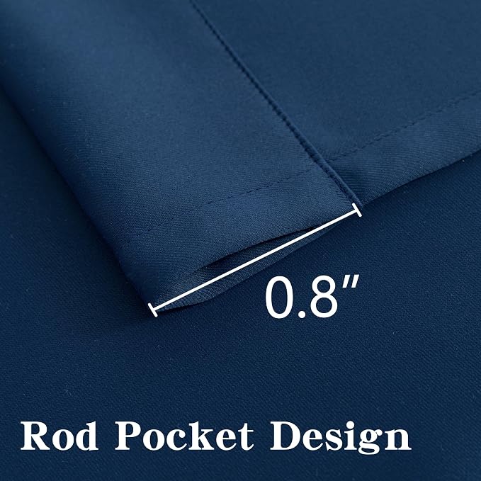 IGEMAEVE Blackout Curtains 72 Inch Length 2 Panels Set, Rod Pocket Energy - Image 3