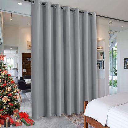 RYB HOME Grey Room Divider Curtains, Total Privacy Blackout Curtains Screen by RYBHOME