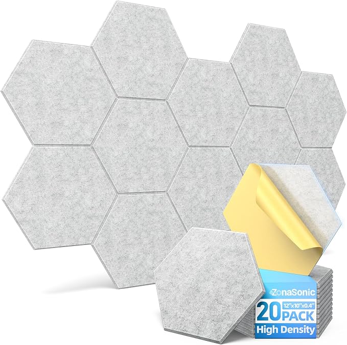 20 Pack Hexagon Acoustic Panels by Unknown
