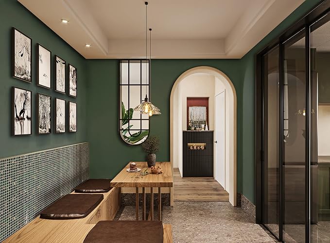 Dimoon 236''x23.6'' Green Peel and Stick Wallpaper Contact Paper Modern Self - Image 3