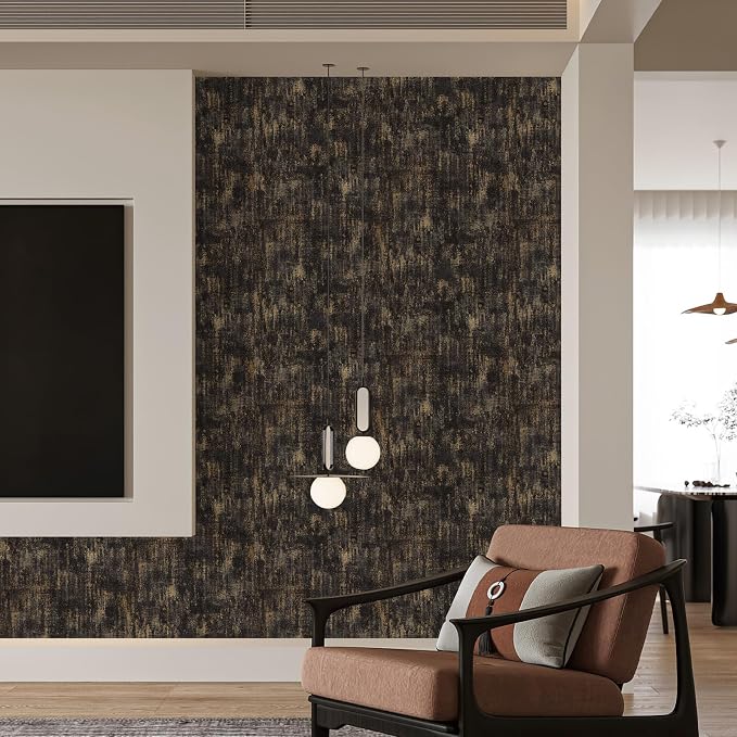 JiffDiff Vintage Metallic Peel and Stick Wallpaper Self Adhesive Industrial - Image 3