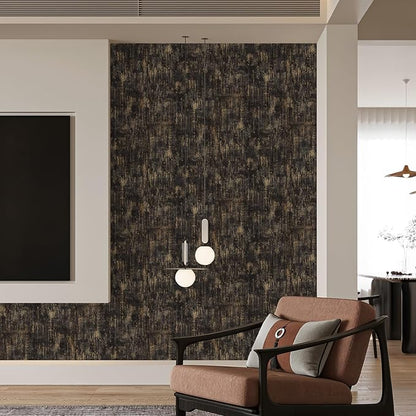 JiffDiff Vintage Metallic Peel and Stick Wallpaper Industrial Metallic Concrete - Image 4