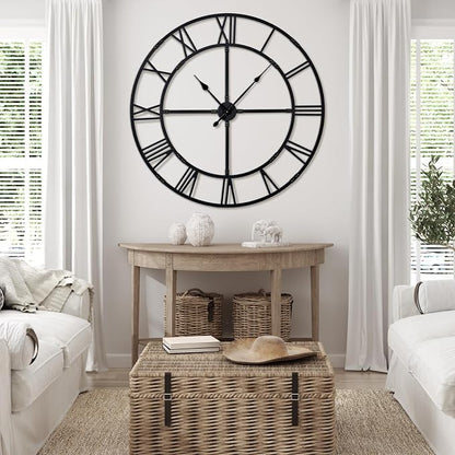 48 inch Large Wall Clock for Living Room Decor – Easy-Assembly Silent - Image 3